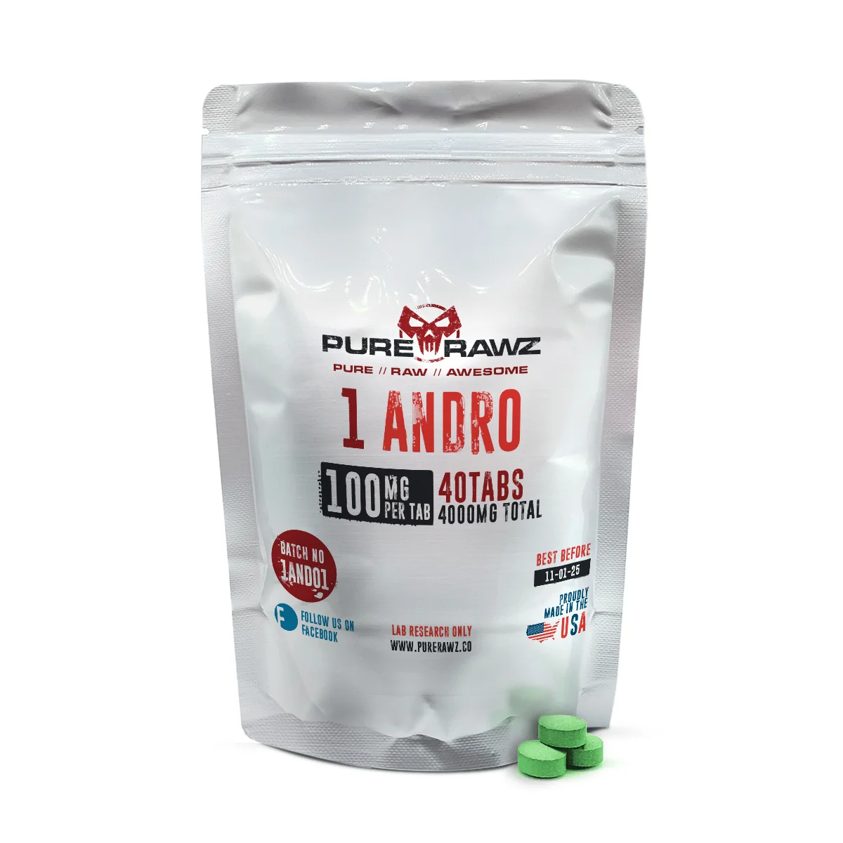 1-Andro - Tablets / 100mg per tablet/40ct/4g