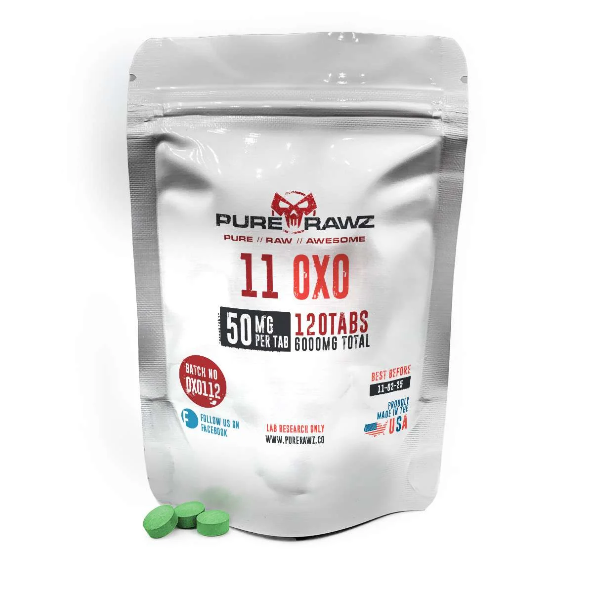11-OXO Tablets - 50mg per tablet/120ct/6000mg