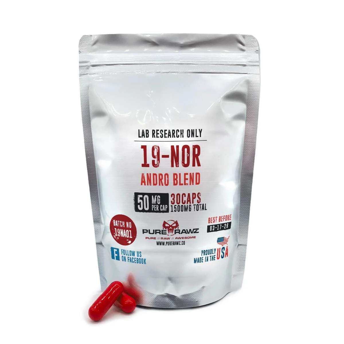 19-NOR-ANDRO Blend - Capsules / 50mg per capsule/30ct/1.5g