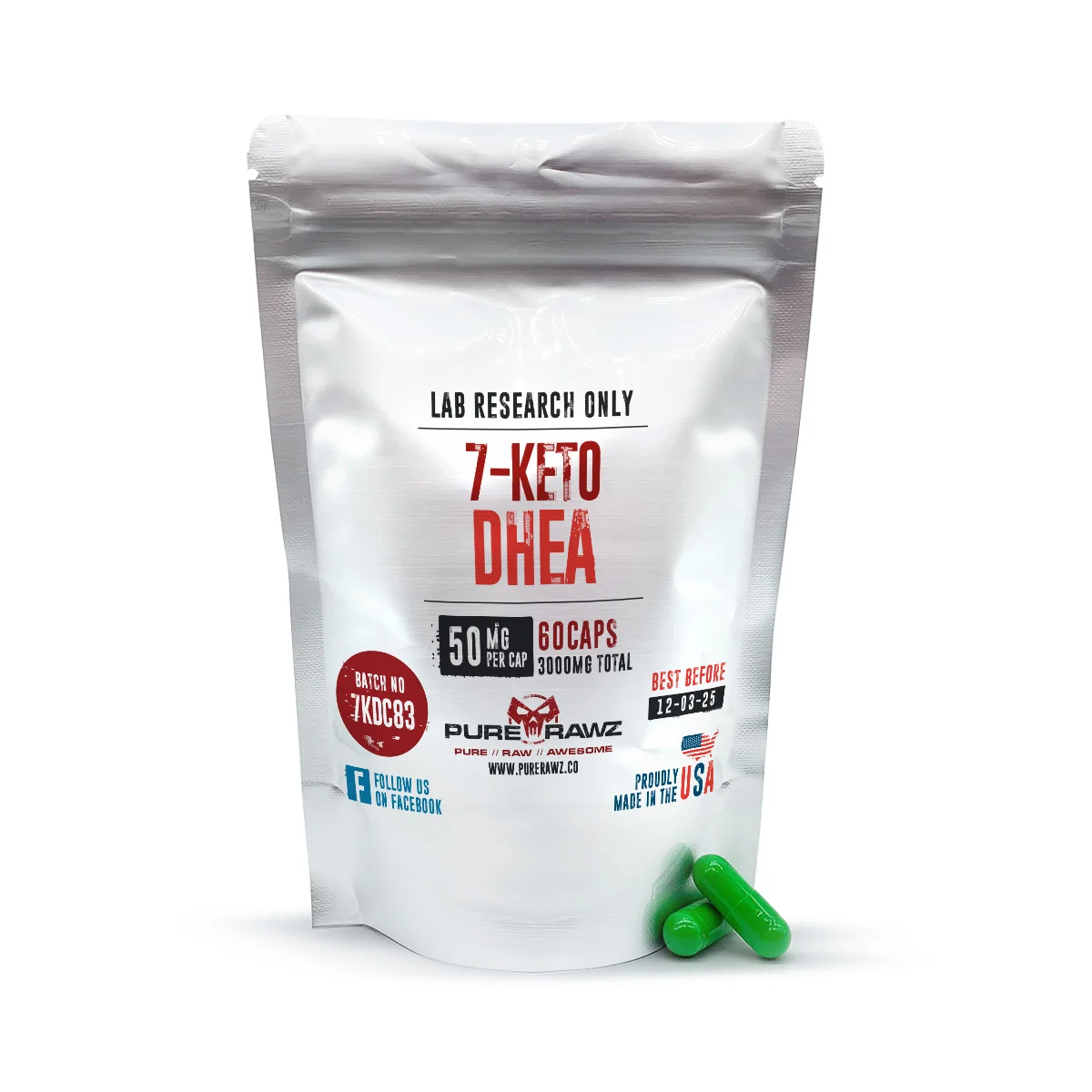 7-Keto DHEA - Capsules / 50mg per capsule/60ct/3g