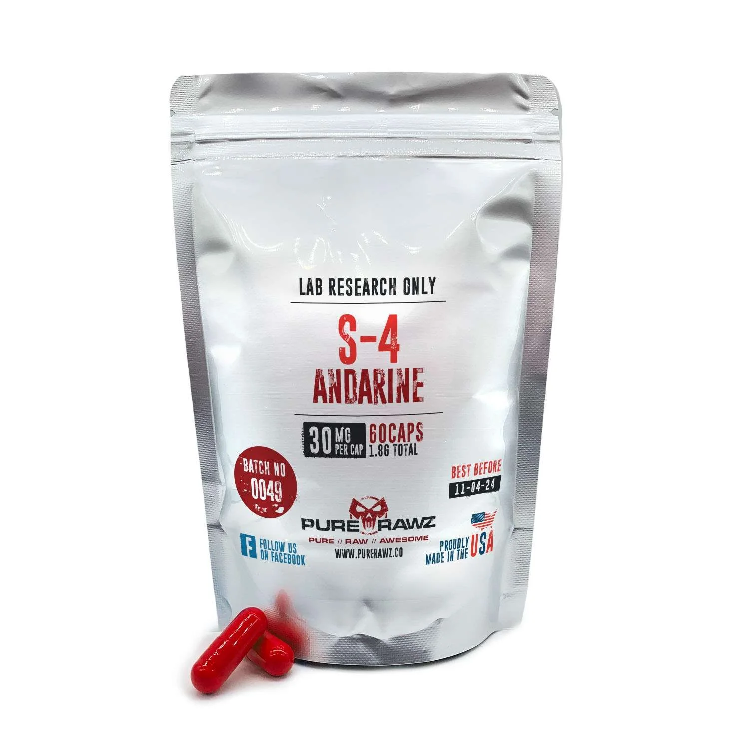 Andarine (S-4) - Capsules / 30mg per cap/60ct/1.8g