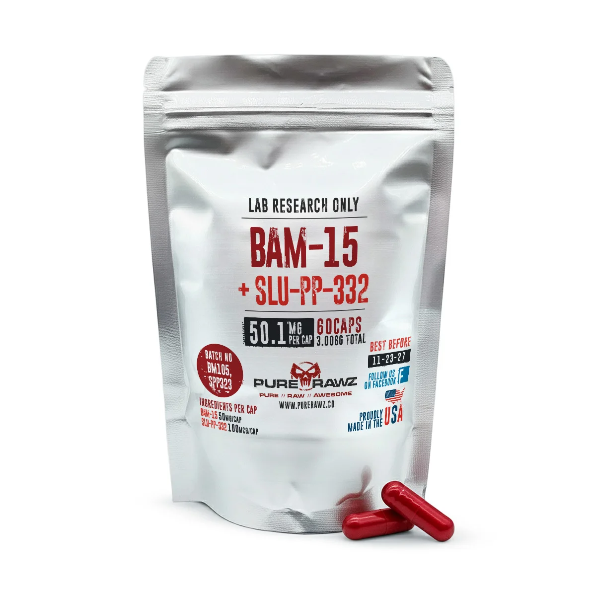 BAM-15 + SLU-PP-332 Capsules - 50.1mg per capsule/60ct/3.006g