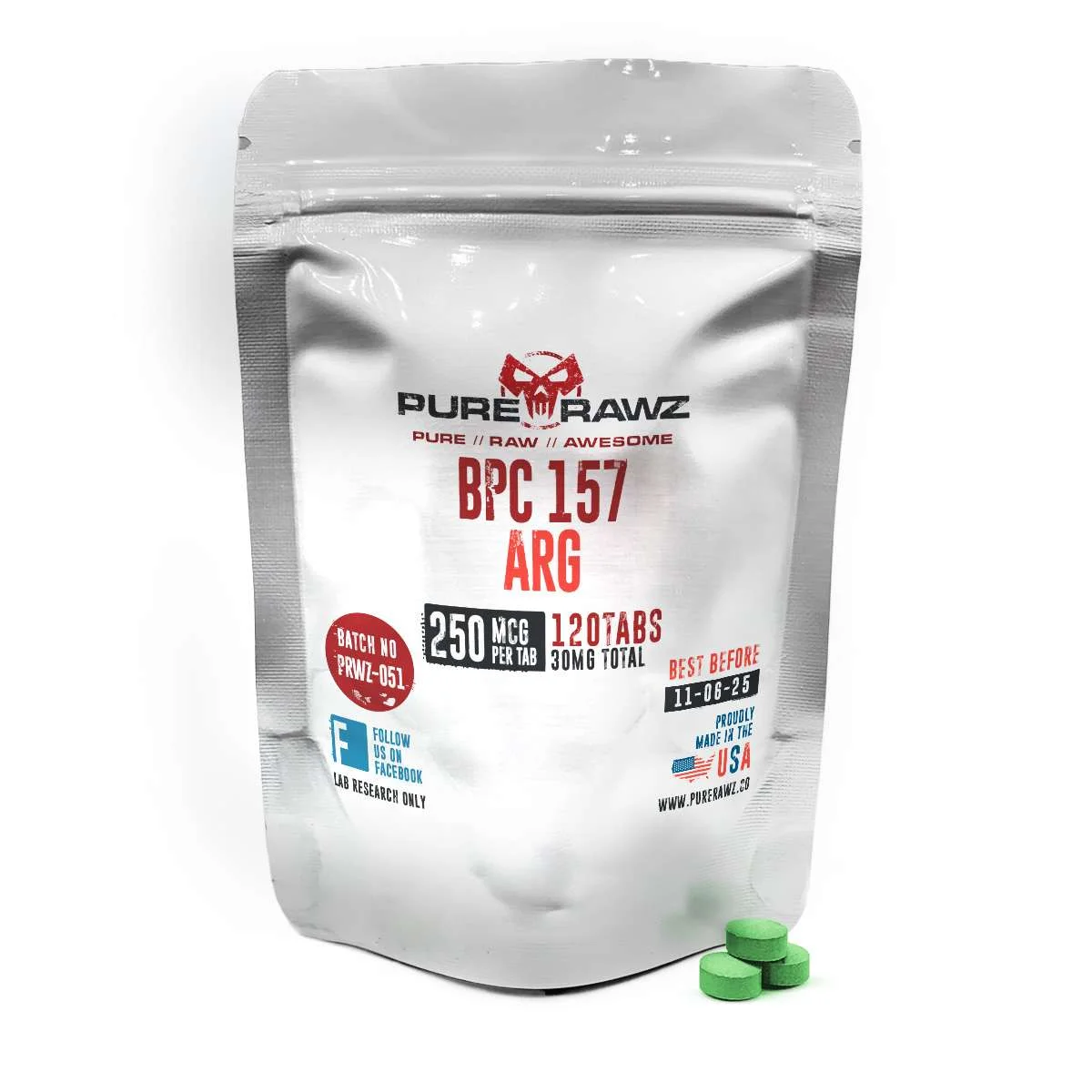 BPC-157 ARG - Sublingual Tablets / 250mcg per tablet/120ct/30mg 1 BPC-157 ARG - Sublingual Tablets / 250mcg per tablet/120ct/30mg