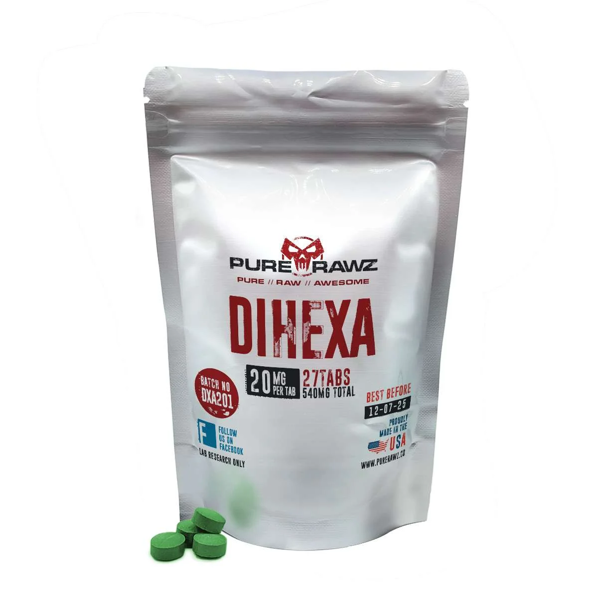 Dihexa - Tablets / 20mg per tablet/27ct/540mg