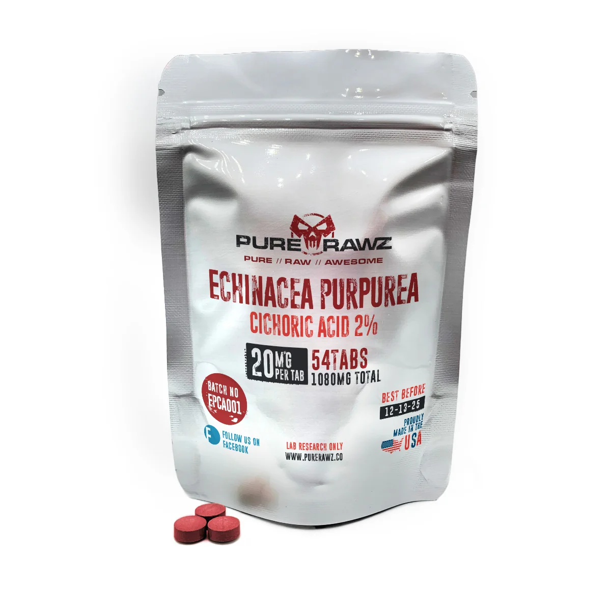 Echinacea Purpurea Cichoric Acid 2% - Tablets / 20mg per tablet/54ct/1080mg