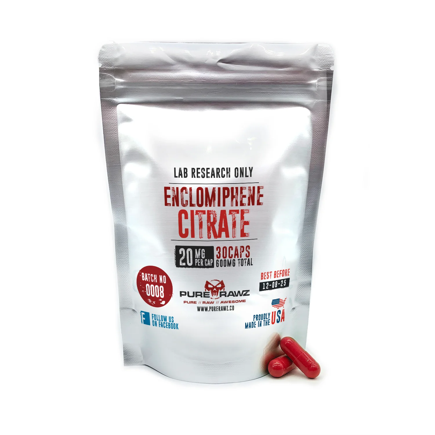 Enclomiphene Citrate - Capsules / 20mg per capsule/30ct/600mg