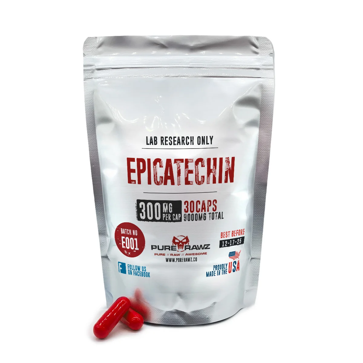 Epicatechin - Capsules / 300mg per capsule/30ct/9000mg