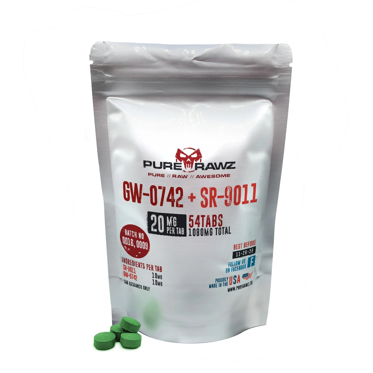GW-0742 + SR-9011 Stack - Tablets / 20m per tablet/54ct/1080mg