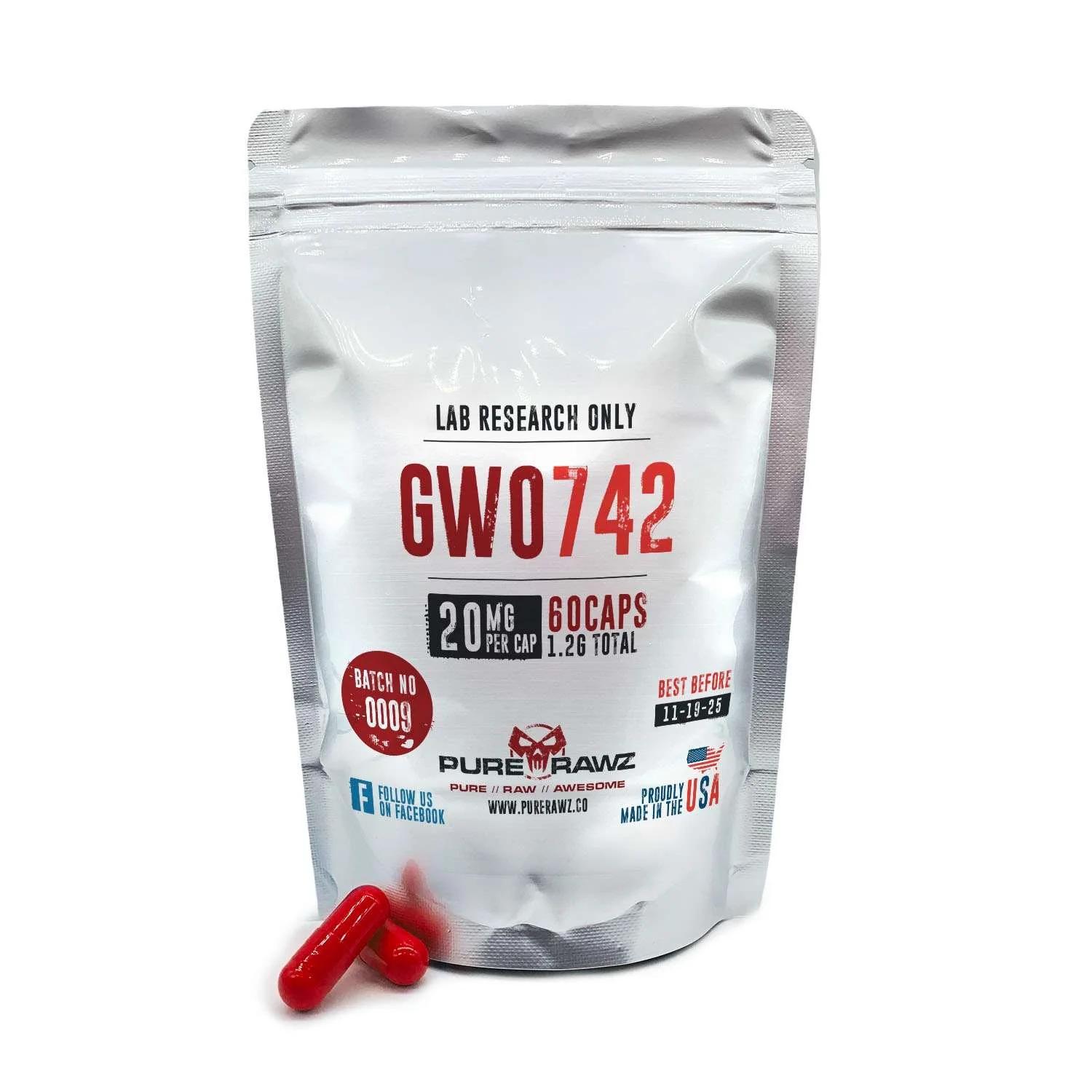 GW 0742 - Capsules / 20mg per capsule/60ct/1.2g