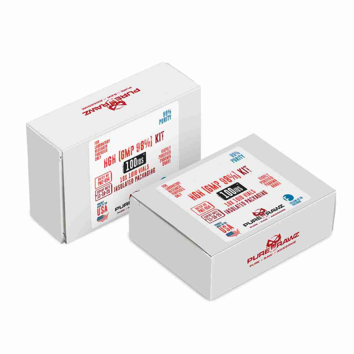 HGH GMP 98% - HGH GMP 98% Kit 10x Vials / 10 x vials = totals 100IUs 1 HGH GMP 98% - HGH GMP 98% Kit 10x Vials / 10 x vials = totals 100IUs