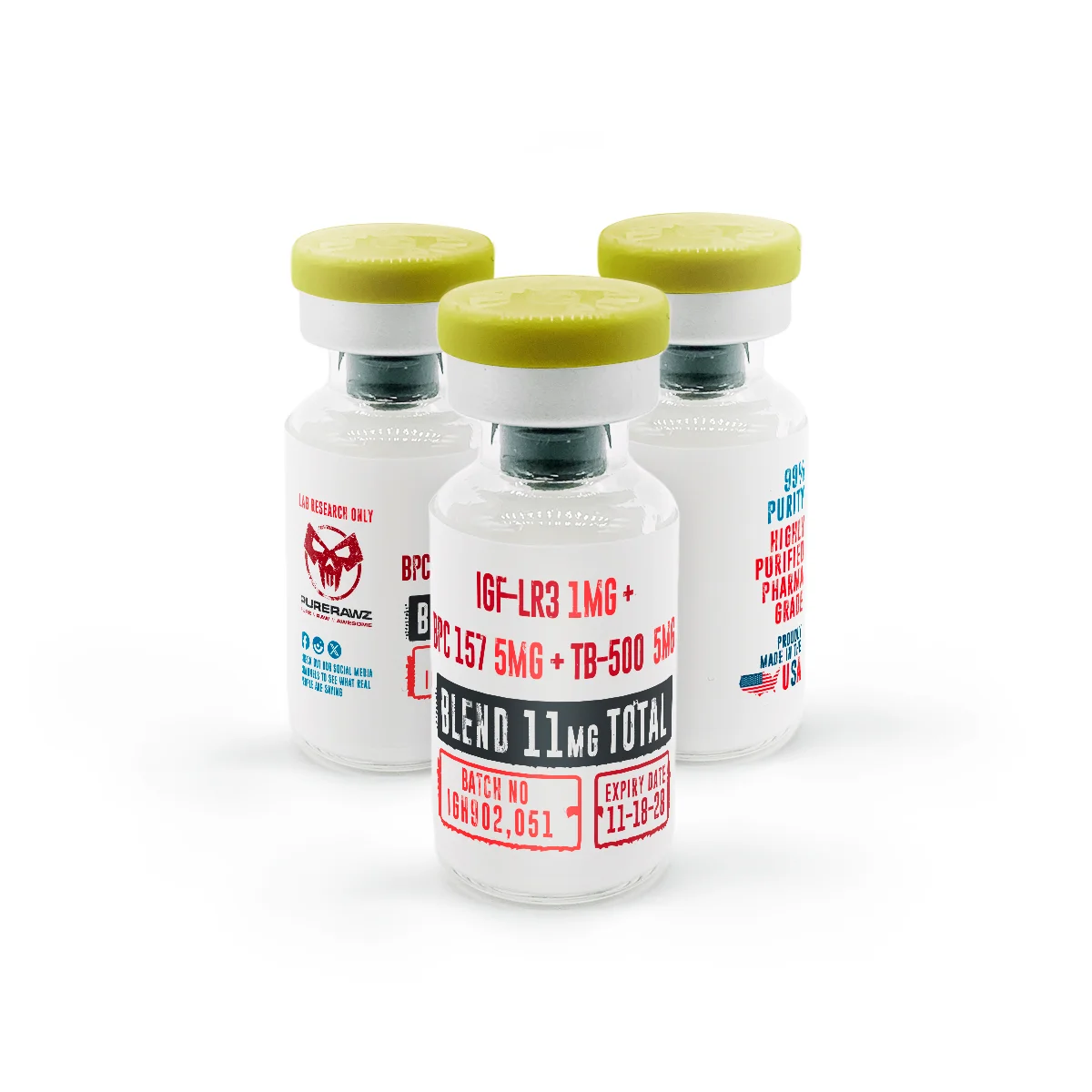 IGF-LR3 + BPC-157 + Thymosin Beta-4 Stack - Peptide (IGF-LR3 + BPC-157 + TB-500) / 11mg 1 IGF-LR3 + BPC-157 + Thymosin Beta-4 Stack - Peptide (IGF-LR3 + BPC-157 + TB-500) / 11mg