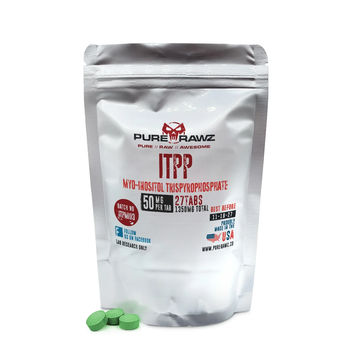 Myo-Inositol Trispyrophosphate (ITPP) - Tablets / 50mg per tab/27ct/1350mg
