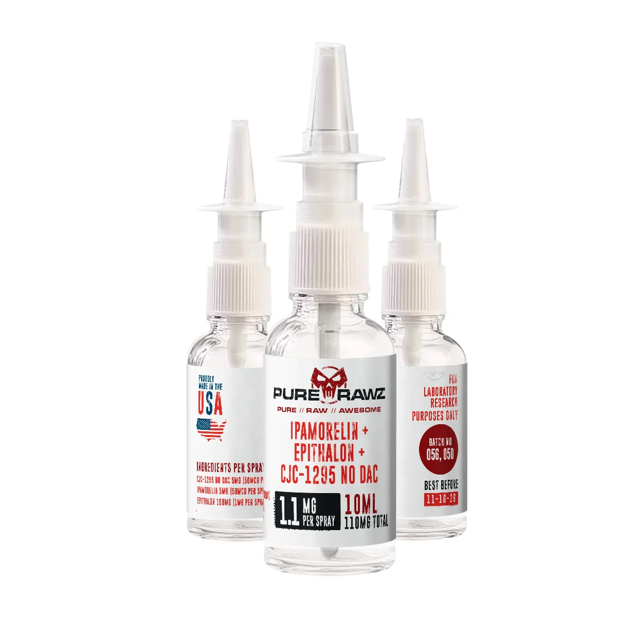 Ipamorelin + Epithalon + CJC-1295 No Dac Spray - 1.1mg per spray/110mg/10ml