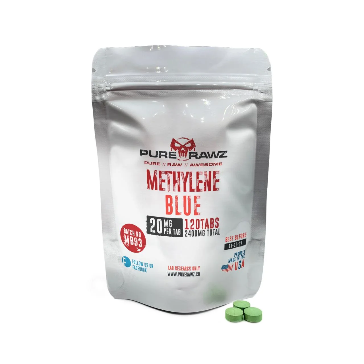 Methylene Blue - Tablets / 20mg per tablet/120ct/2400mg
