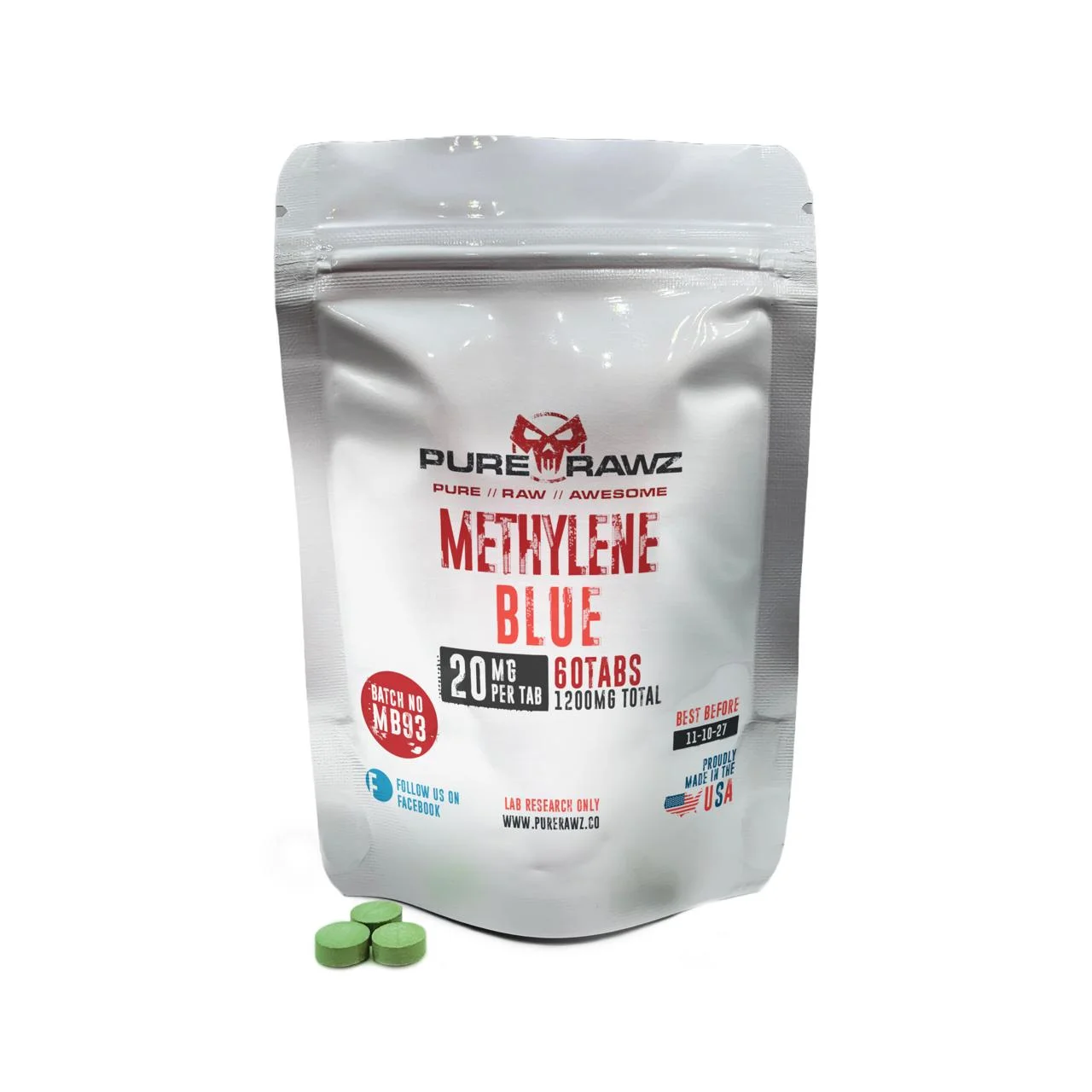 Methylene Blue - Tablets / 20mg per tablet/60ct/1200mg