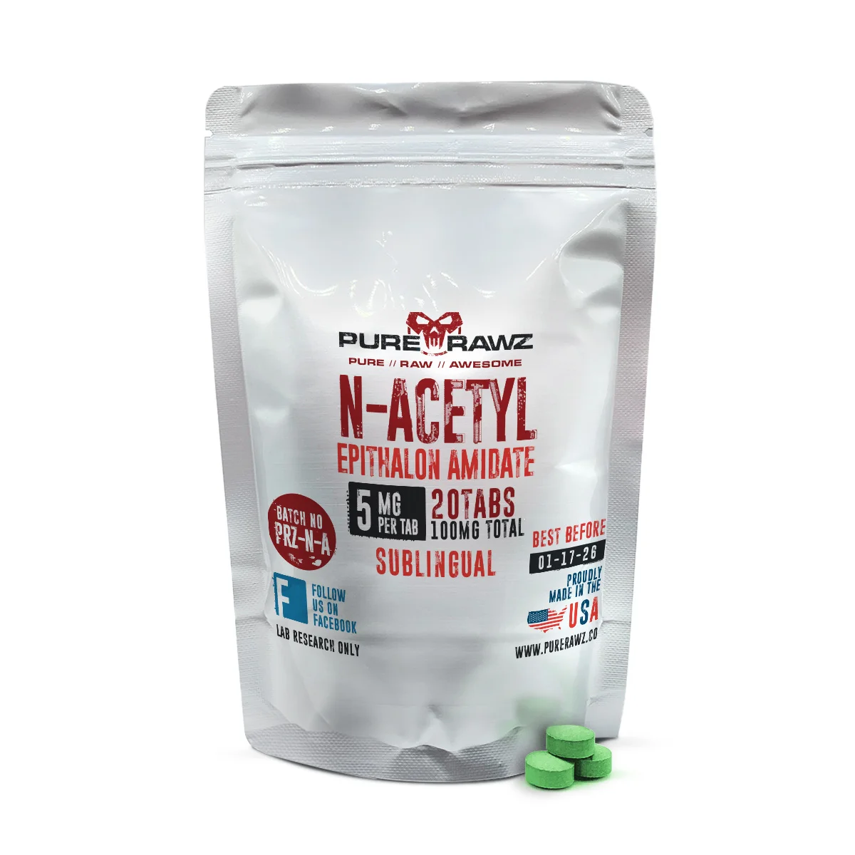 N-Acetyl Epithalon Amidate - N-Acetyl Epithalon Amidate Sublingual Tablets / 5mg per tablet/20ct/100mg