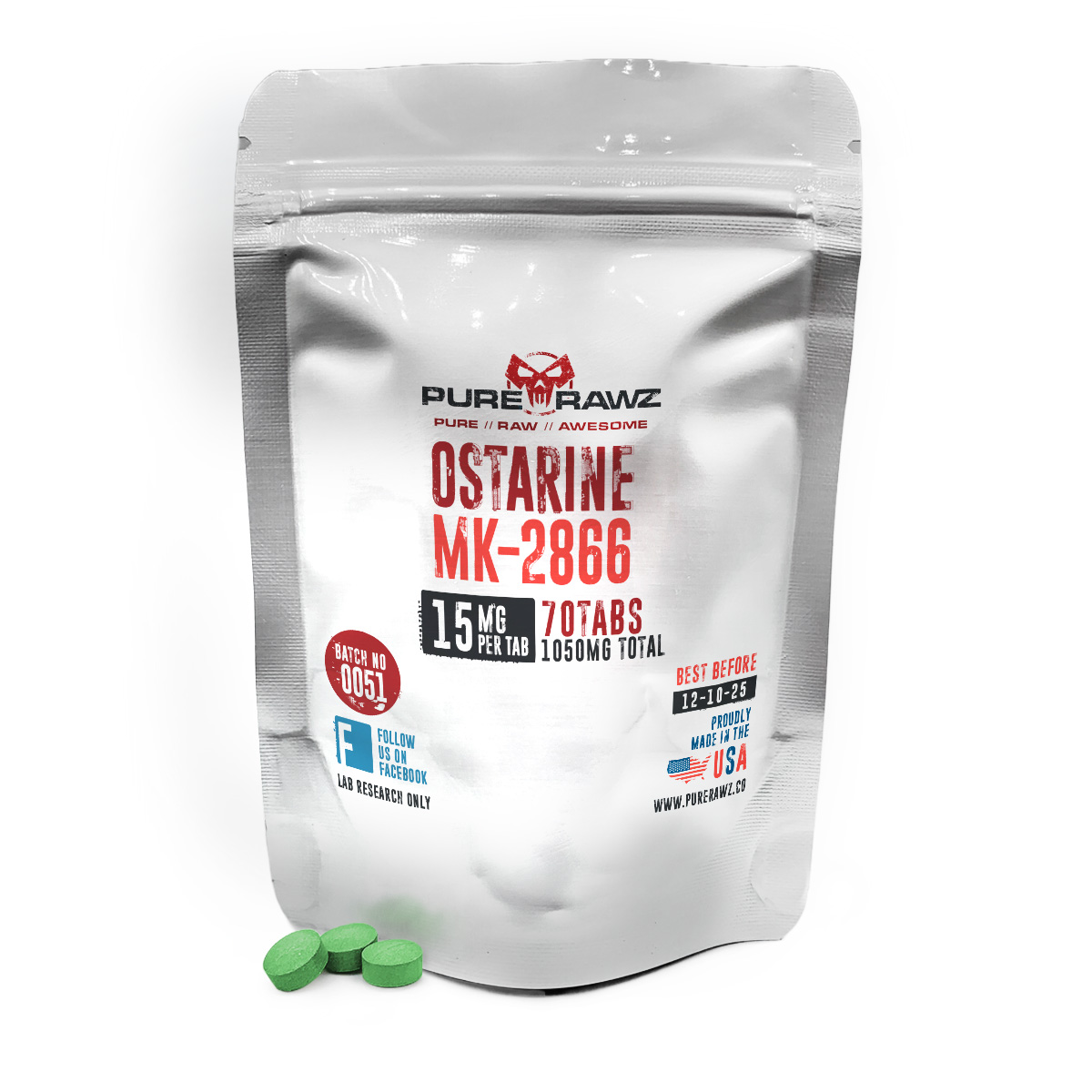 Ostarine (MK-2866) - Tablets / 15mg/70ct/1050mg