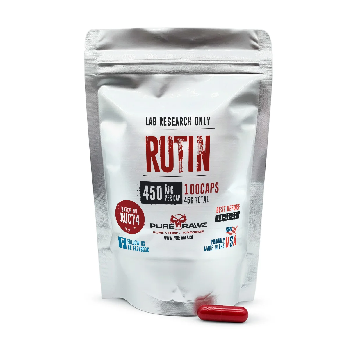 Rutin Capsules - Capsules / 450mg per cap/100ct/45g