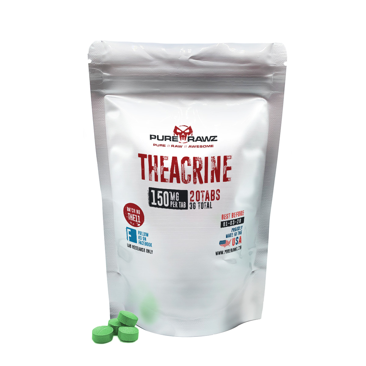 Theacrine - Tablets / 150mg per tablet/20ct/3g 1 Theacrine - Tablets / 150mg per tablet/20ct/3g