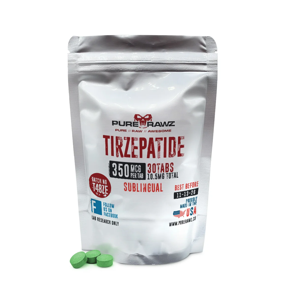 Tirzepatide - Sublingual Tablets / 350mcg per tablet/30ct/10.5mg