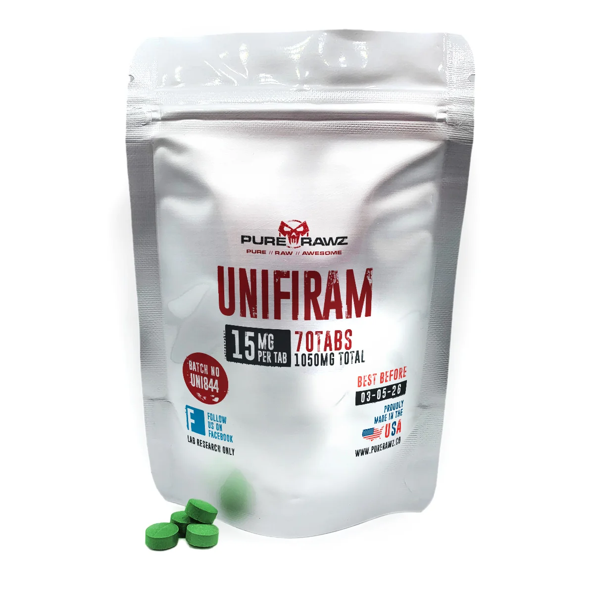 Unifiram - Tablets / 15mg per tablet/70ct/1050mg 1 Unifiram - Tablets / 15mg per tablet/70ct/1050mg