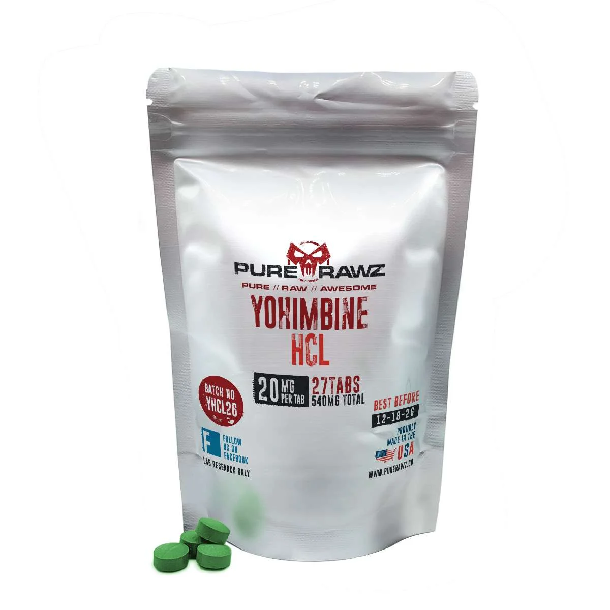 Yohimbine HCL - Tablets / 20mg per tablet/27ct/540mg
