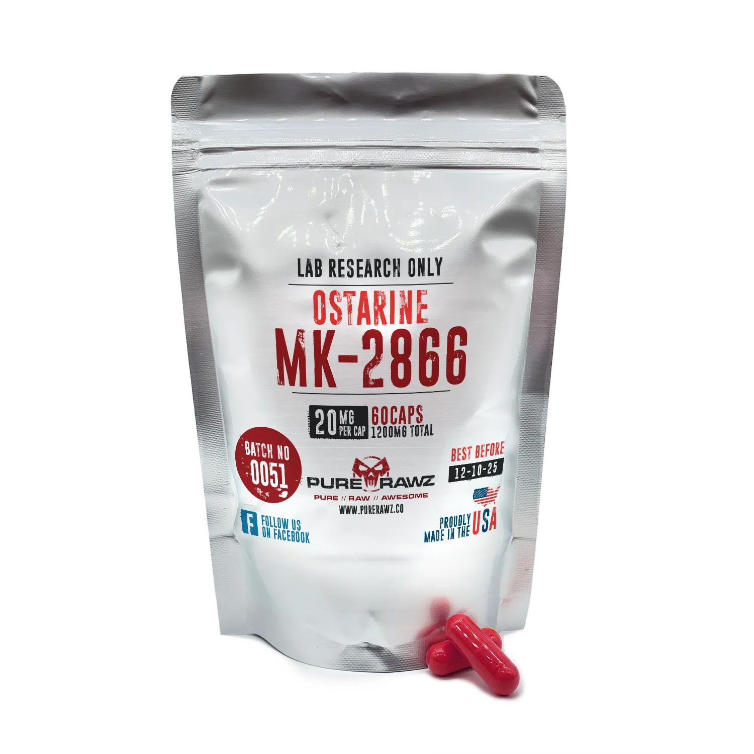 Ostarine (MK-2866) - Capsules / 20mg/60ct/1.2g